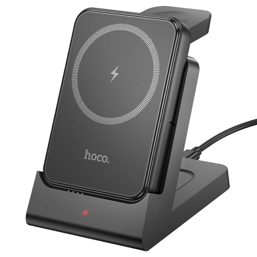 Power bank Hoco J149 3в1 5000mAh магнитный с функцией беспроводной зарядки black