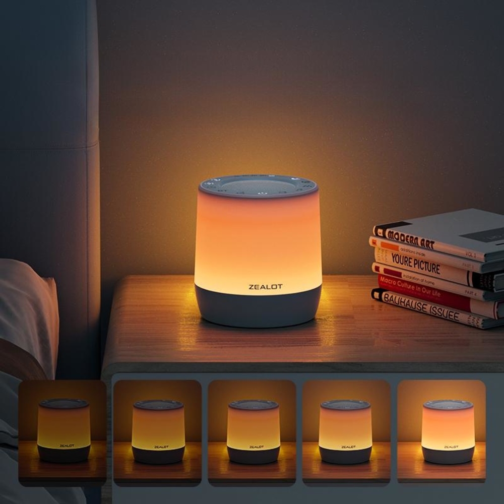 Портативная Bluetooth колонка ZEALOT Z6 с LED подсветкой White