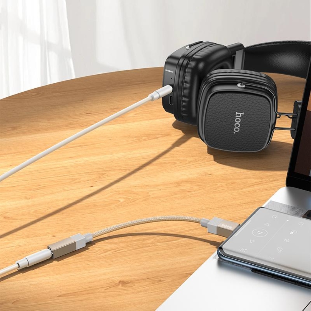 Адаптер переходник Hoco UPA32C Type-C to Jack 3.5 gold