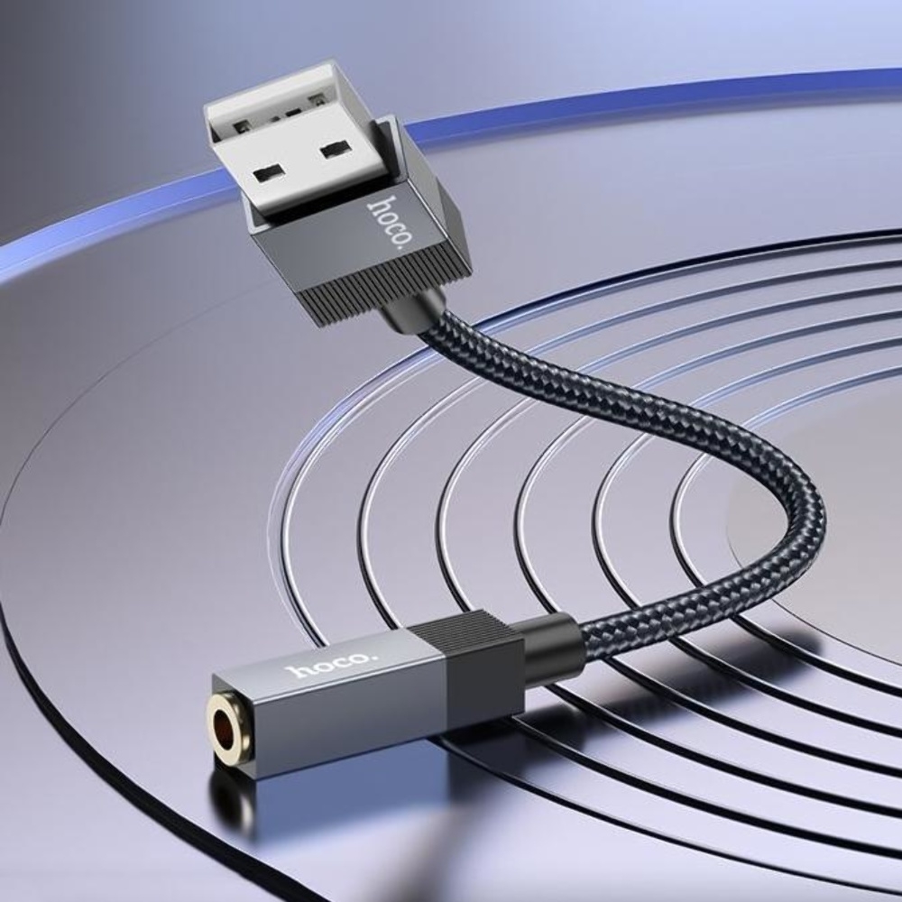 Адаптер переходник Hoco UPA32D USB to Jack 3.5 black