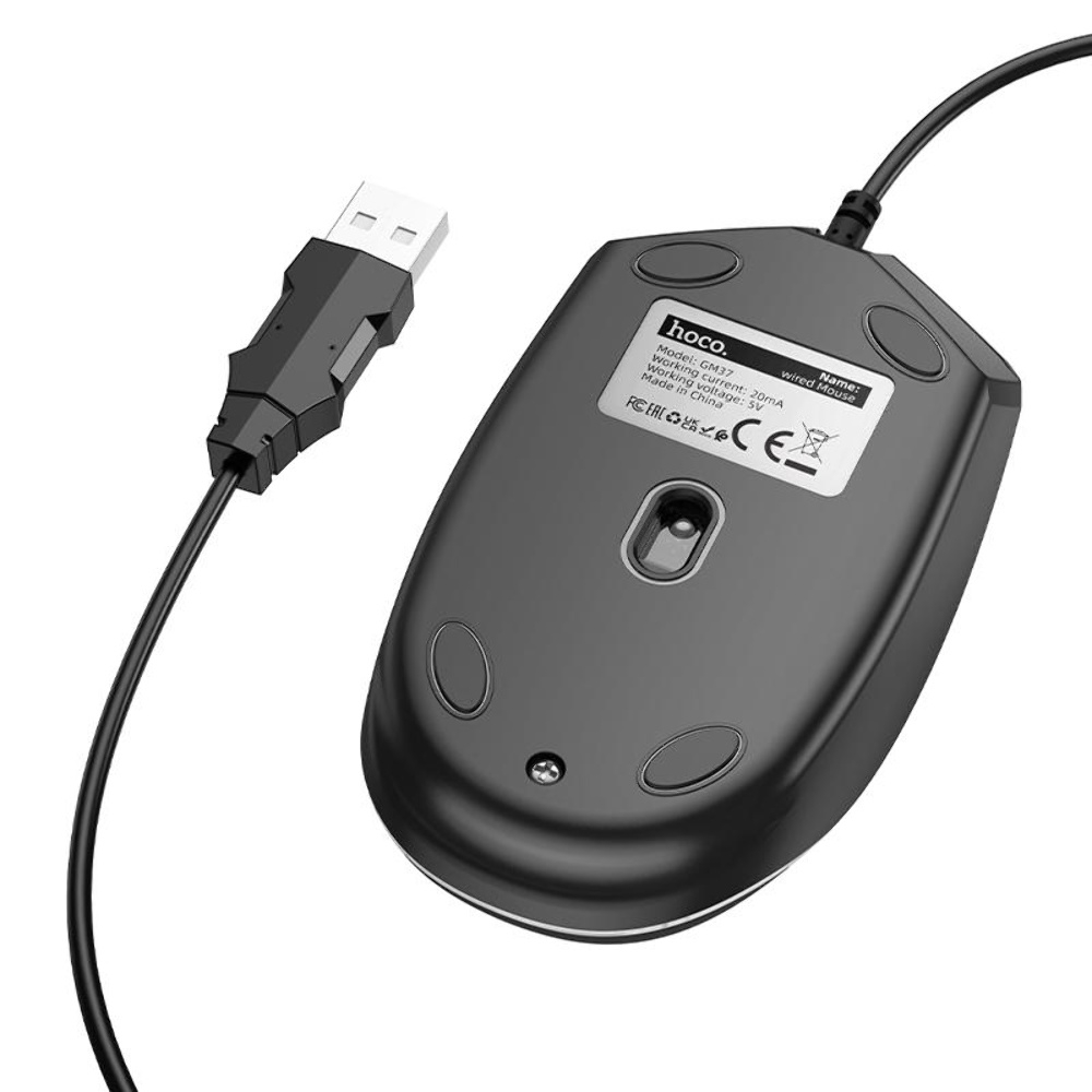 Игровая мышь Hoco GM37 с подсветкой black