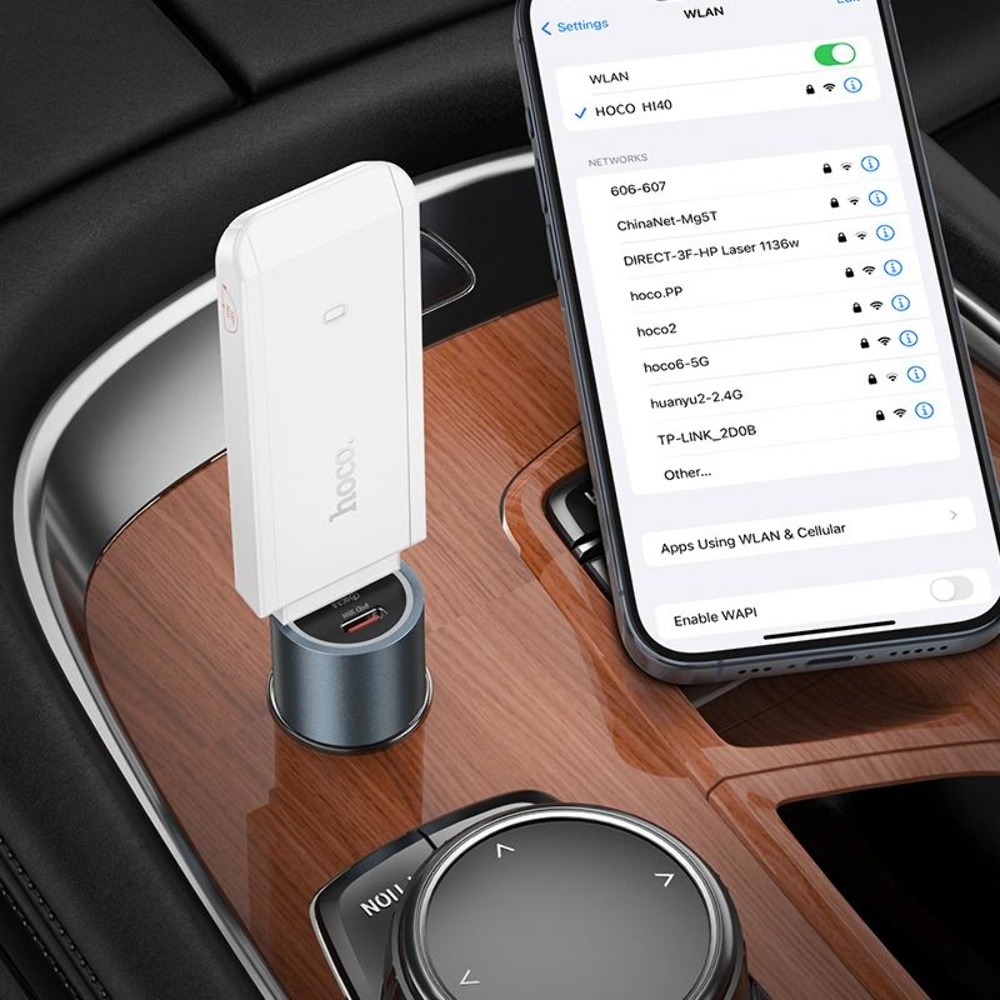 Портативный USB модем Wi-Fi Hoco HI40 white