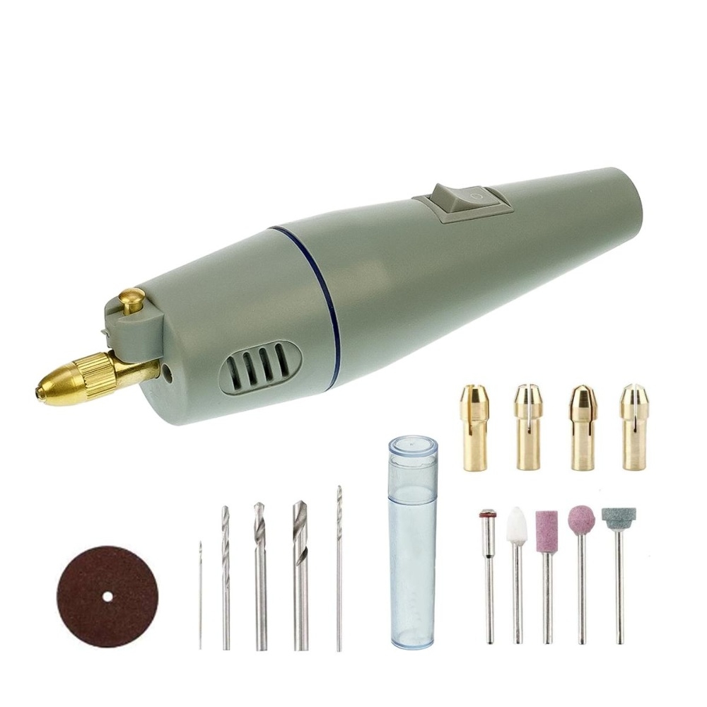 Бормашина в кейсе Aida A-061 (набор насадок для гравировки, шлифовки, полировки, 12V 1A 20W)