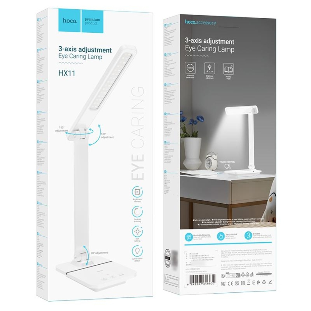 Настольная USB LED лампа Hoco HX11 white