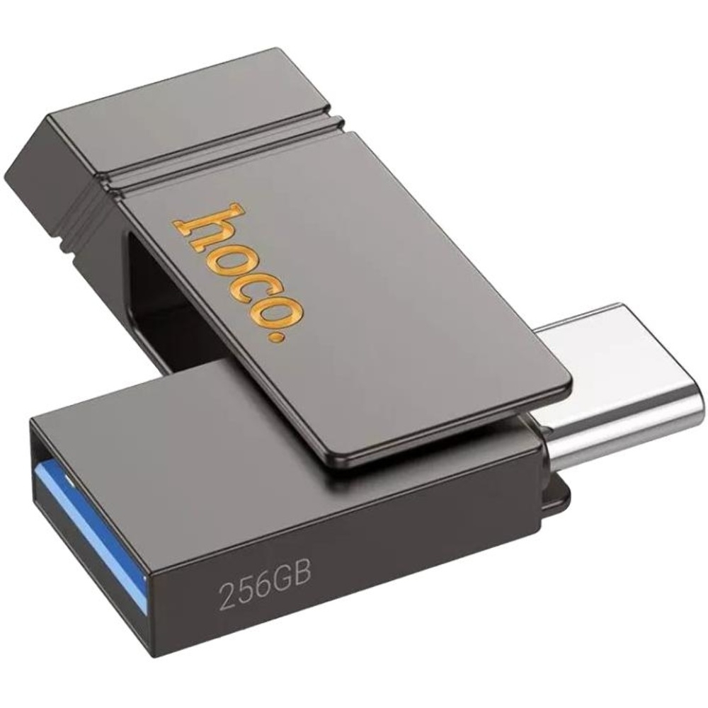 USB накопитель Hoco UD14 256GB Wise Type-C/ USB3.2 + mini flash drive metal gray