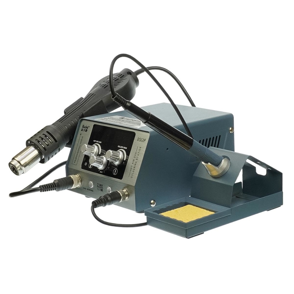 Паяльная станция прецизионная Kaisi 8512P, фен, паяльник T12, цифровая индикация