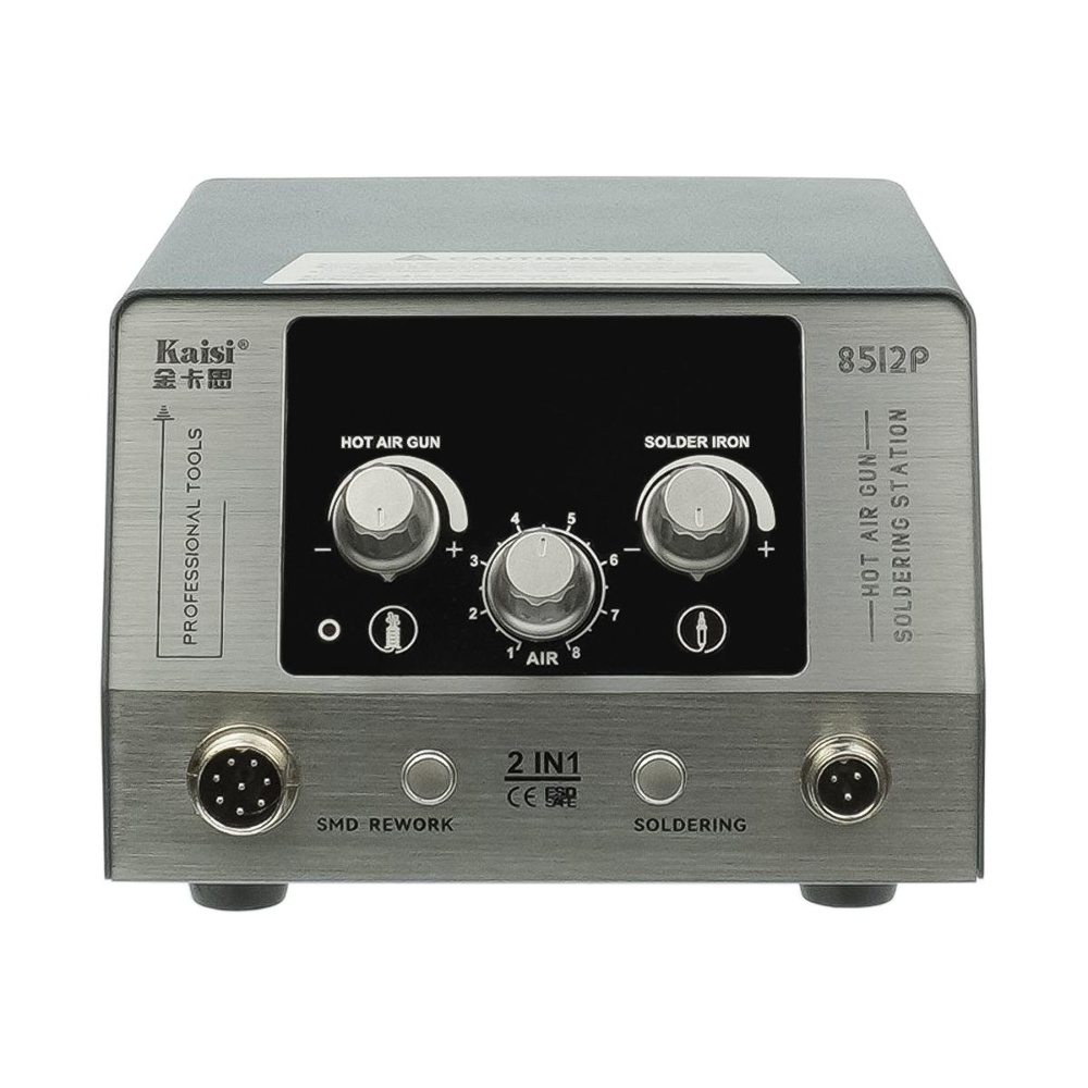 Паяльная станция прецизионная Kaisi 8512P, фен, паяльник T12, цифровая индикация