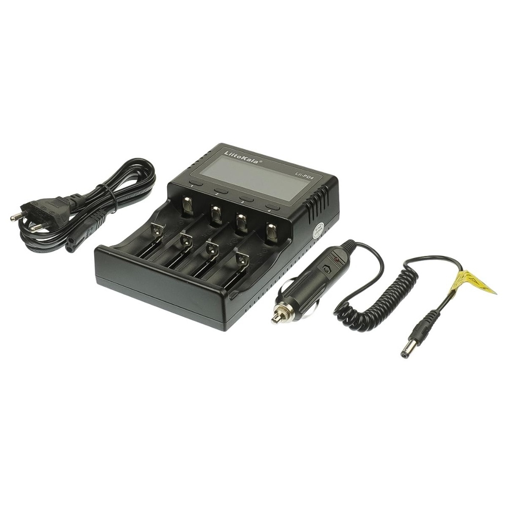 Универсальное зарядное устройство с тестером LiitoKala Lii-PD4 для аккумуляторов 18650/ АА/ ААА и других, 4 слота
