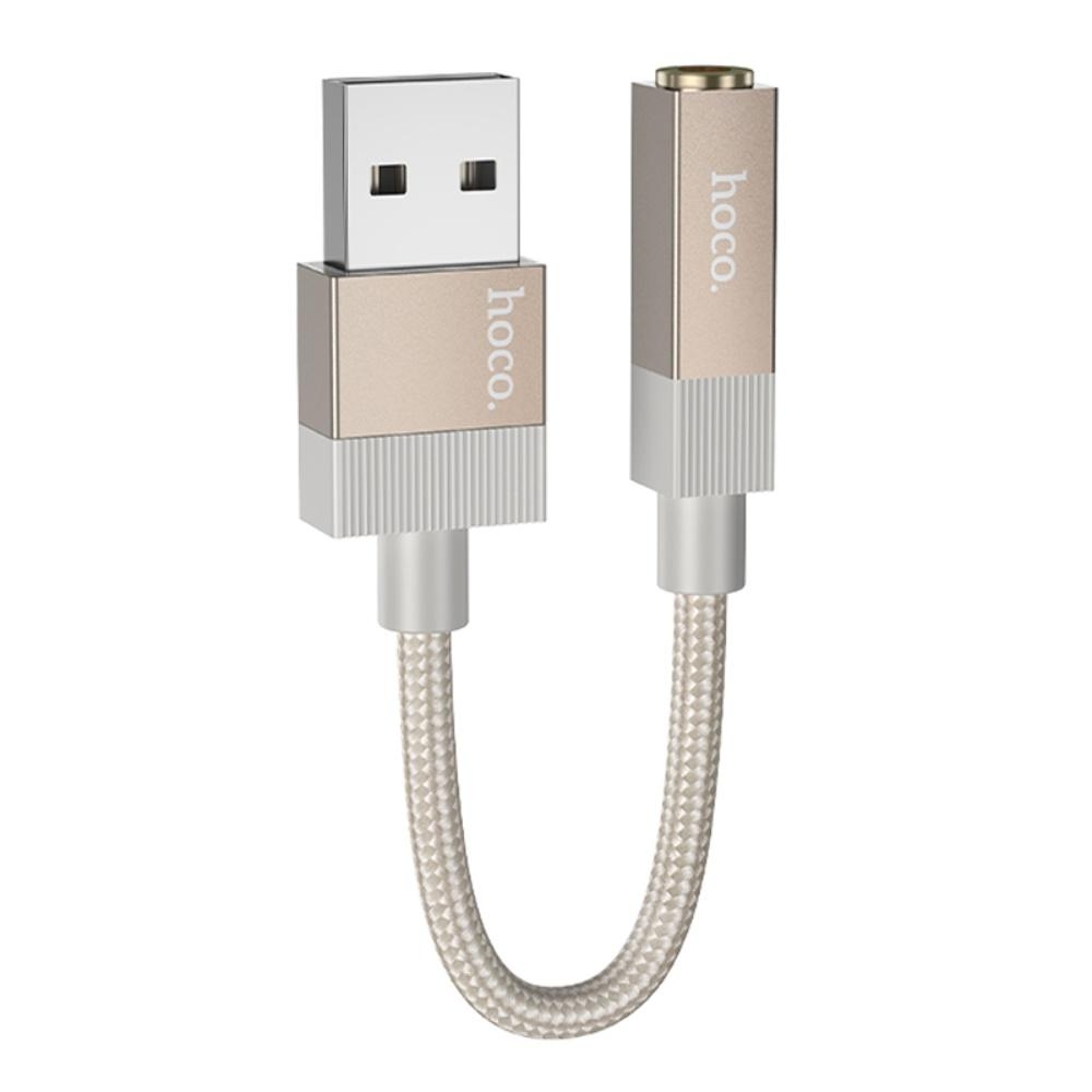 Адаптер переходник Hoco UPA32D USB to Jack 3.5 gold