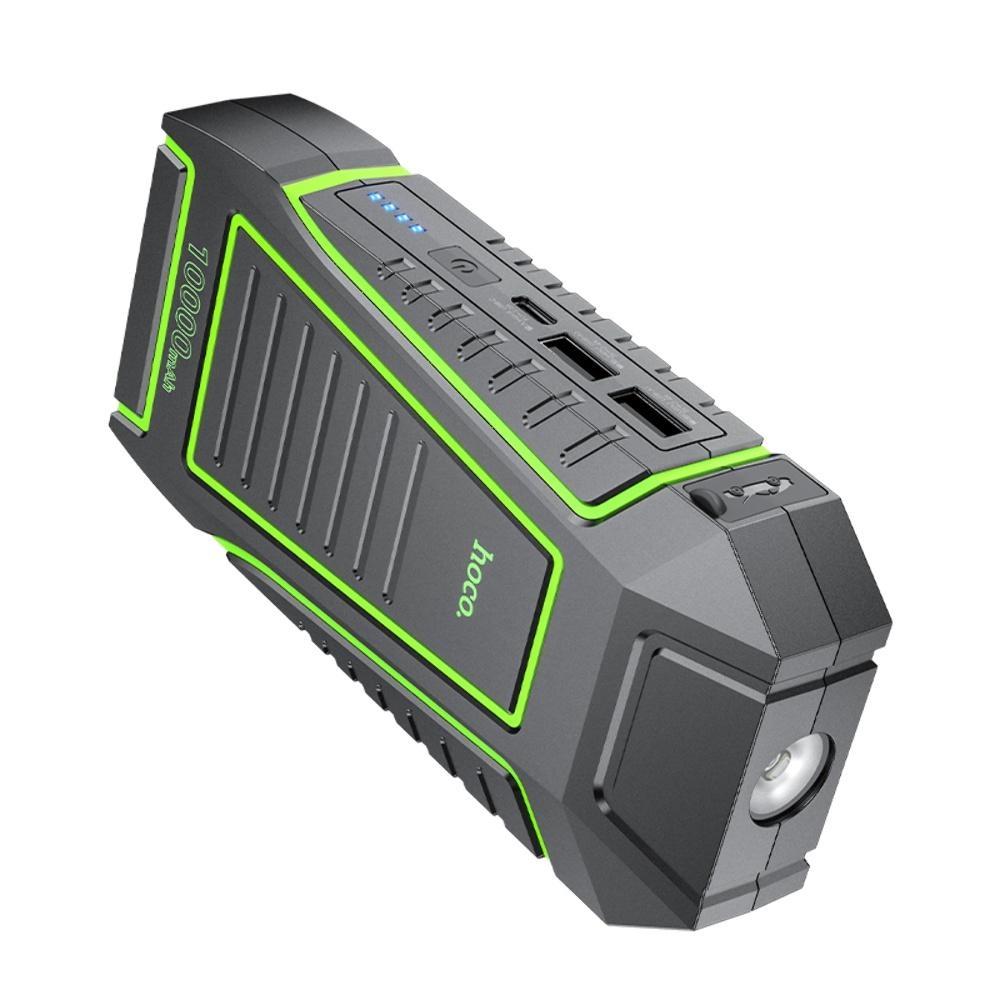 Автомобильное пуско-зарядное устройство Бустер Hoco QS1 10000mAh с фонарем black