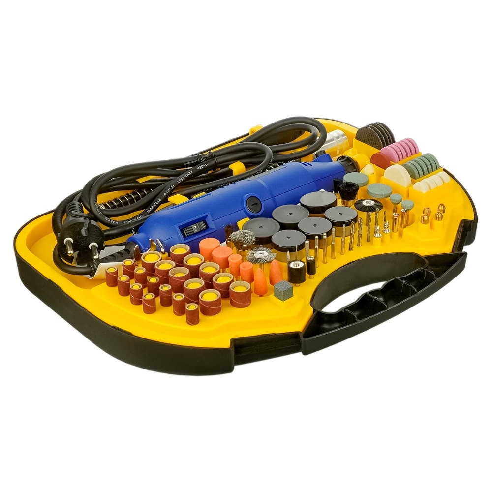 Бормашина в кейсе Aida A-063b (набор насадок для гравировки, шлифовки, полировки, 8000-35000 об/мин, 220V, 130W)