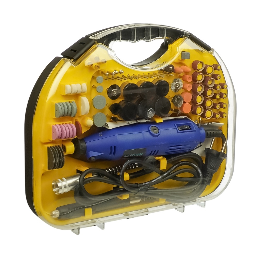 Бормашина в кейсе Aida A-063b (набор насадок для гравировки, шлифовки, полировки, 8000-35000 об/мин, 220V, 130W)