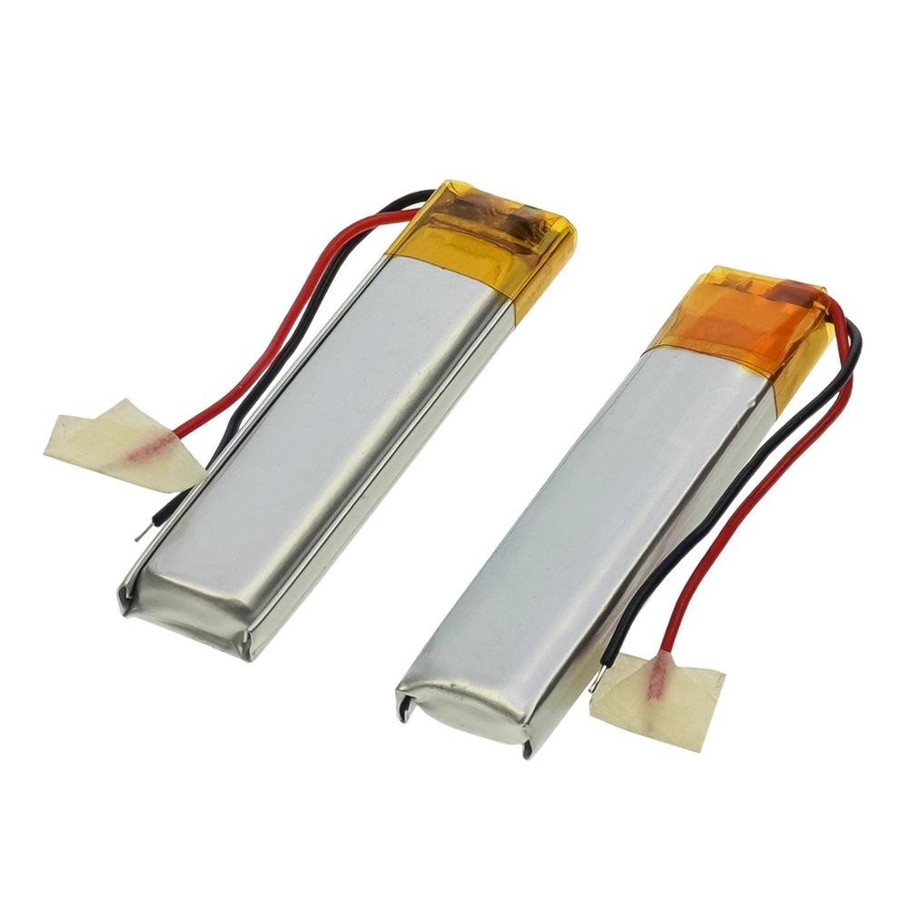 Акумулятор 501040P универсальный с контроллером, 5 х 10 х 40 мм (185 mAh)/ для кейсов наушников, Bluetooth гарнитур, MP3 плееров