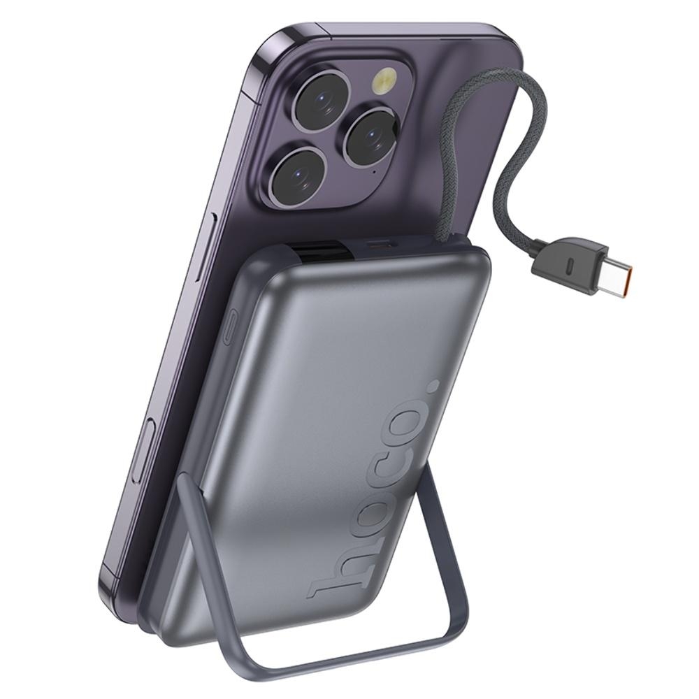 Power bank Hoco Q43 3в1 10000mAh PD 20W metal gray