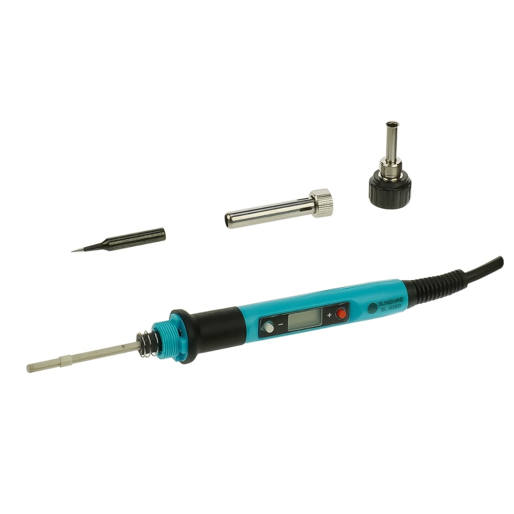 Паяльник Sunshine SL-936D с жалом 900M (LCD экран, кнопочная регулировка t 180 - 480 гр C, 220V, 80W)