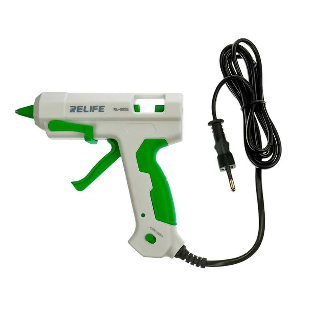 Термоклеевой пистолет Relife RL-062E со стерженями 10 шт (220V, 25W, сопло d=2mm, клей d=7mm)