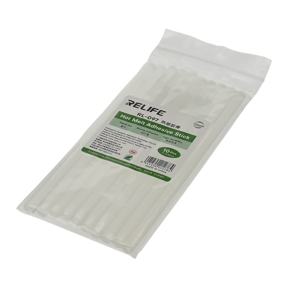 Термоклеевой стержень прозрачный Relife RL-097, 7мм x 150мм, комплект 10шт