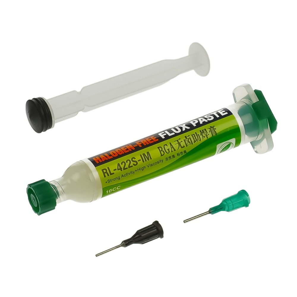 Флюс-паста Relife RL-422S-IM 10 мл в шприце с толкателем, высокоактивная (без содержания галогенов)