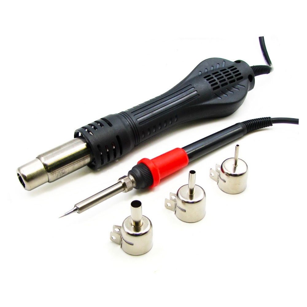 Паяльная станция Aida 898D+ бескомпрессорная, фен, паяльник с нагревательным элементом Hakko