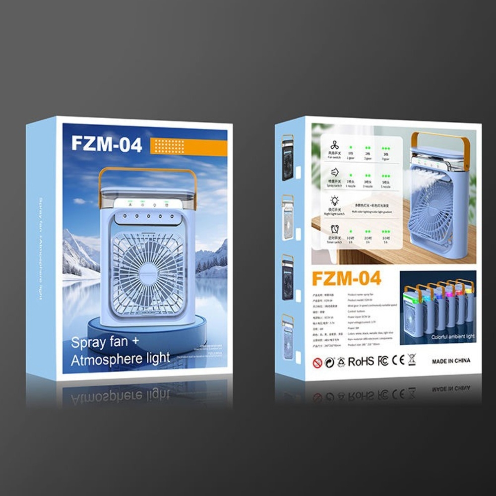 Настольный вентилятор FZM-04 с питанием от USB и функцией увлажнения black