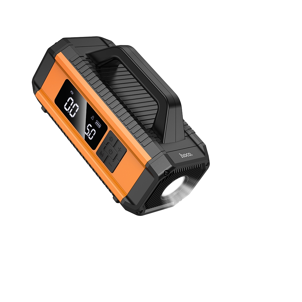 Автомобильный Бустер/ Стартер/ Компрессор Hoco QS4 10000mAh с фонарем black