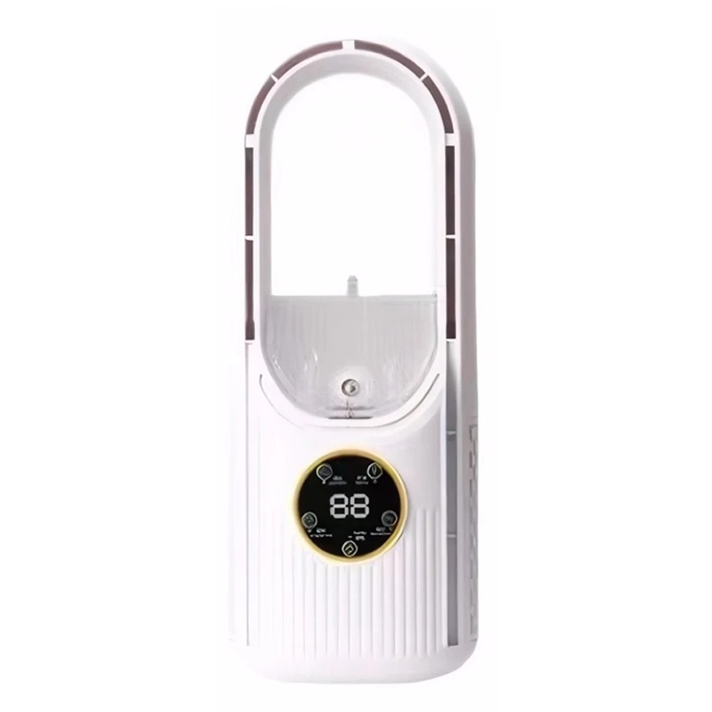 Настольный безлопастный беспроводной вентилятор BYM-908S с функцией увлажнения и подсветкой black