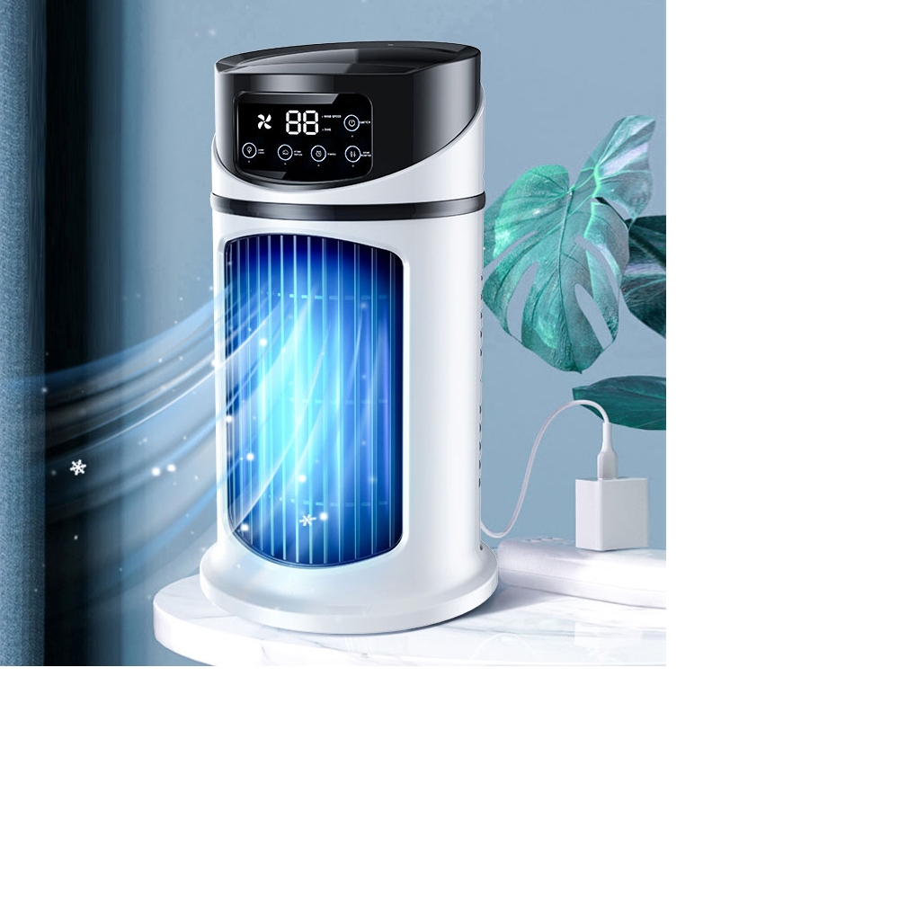 Настольный вентилятор BYM-901S с питанием от USB и функцией увлажнения white