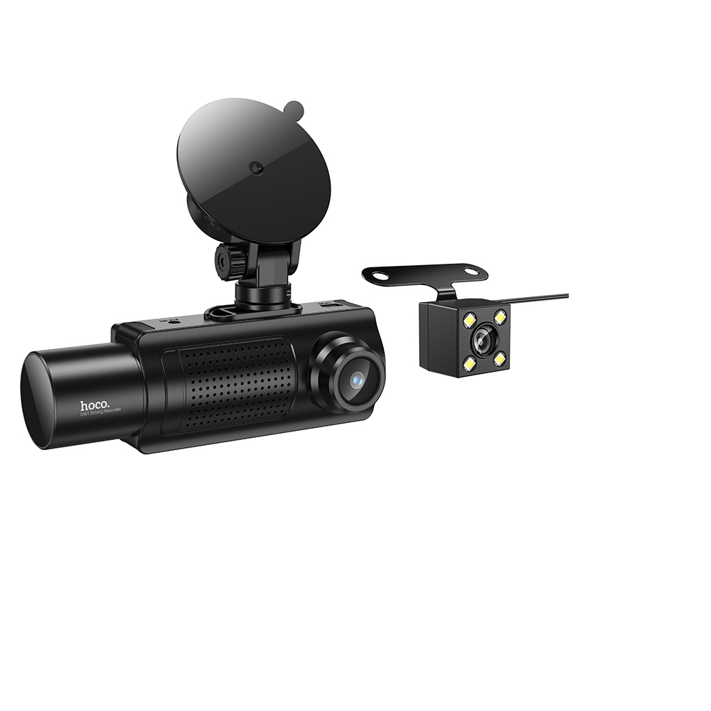 Видеорегистратор Hoco DI61 3 камеры WiFi black
