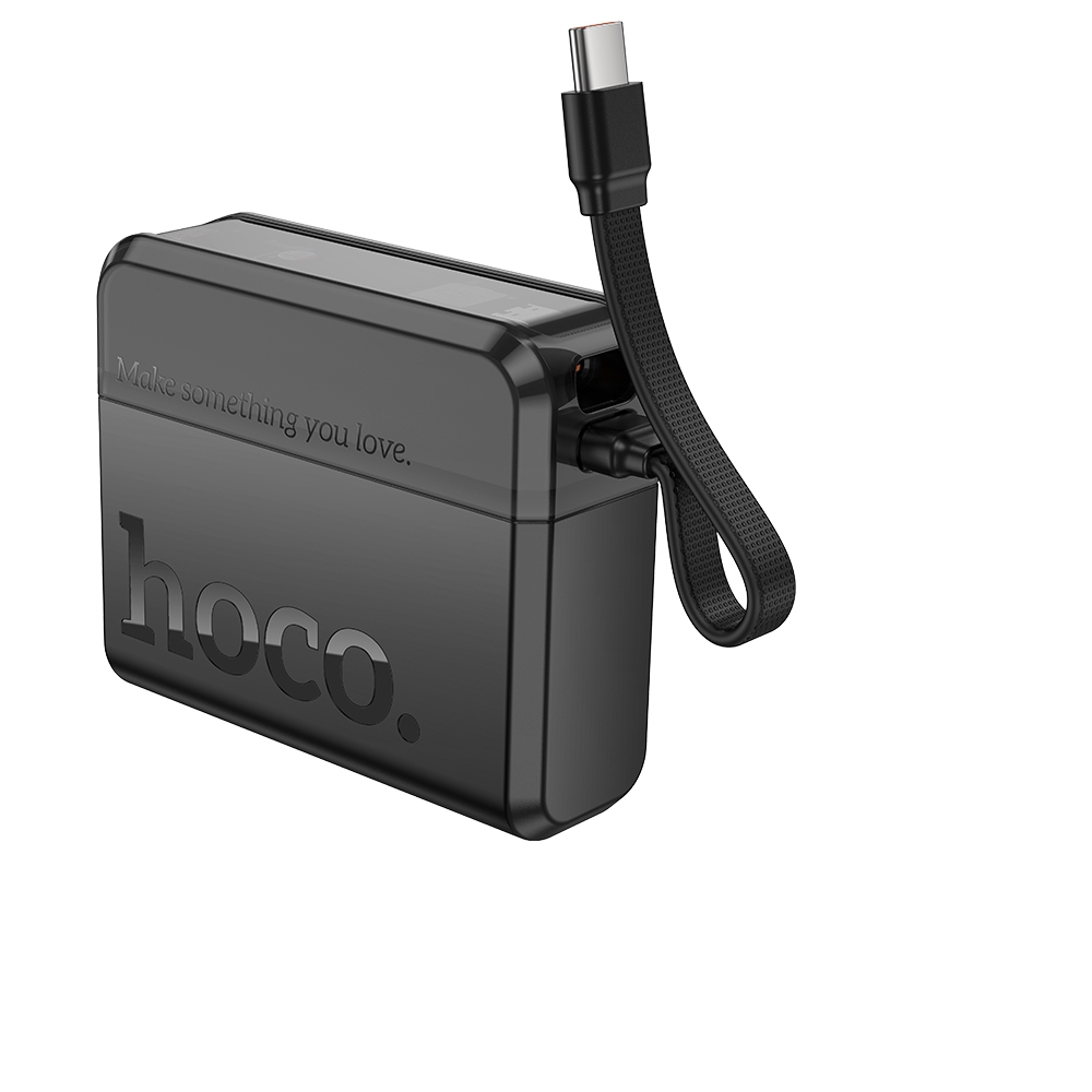 Power bank Hoco Q38 10000mAh PD 20W black + кабель Type-C to Lightning