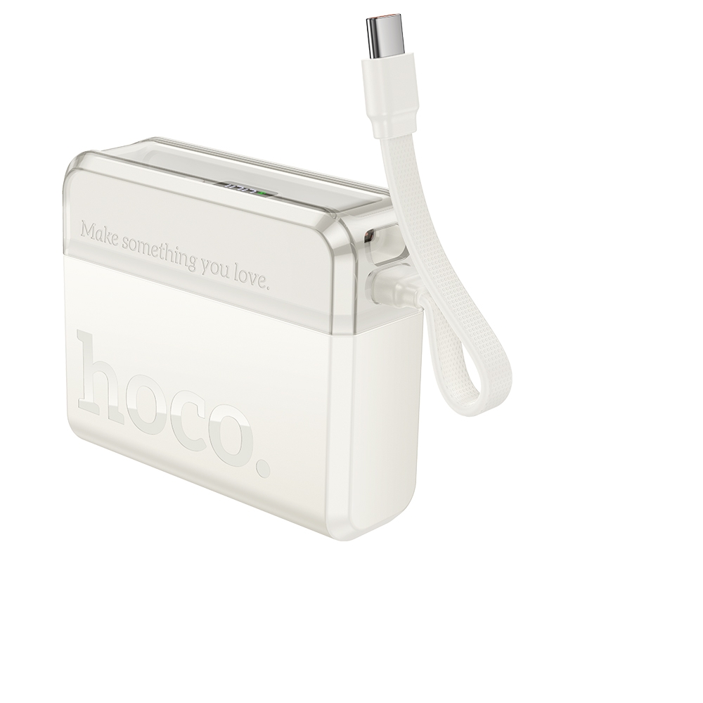 Power bank Hoco Q38 10000mAh PD 20W white + кабель Type-C to Lightning