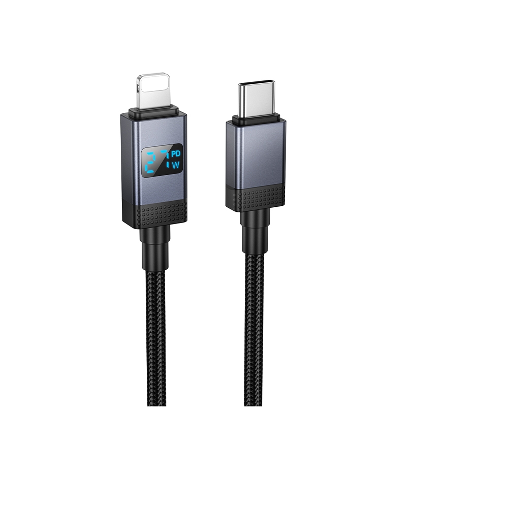 Кабель Hoco X118 Type-C to Lightning PD 27W с дисплеем black