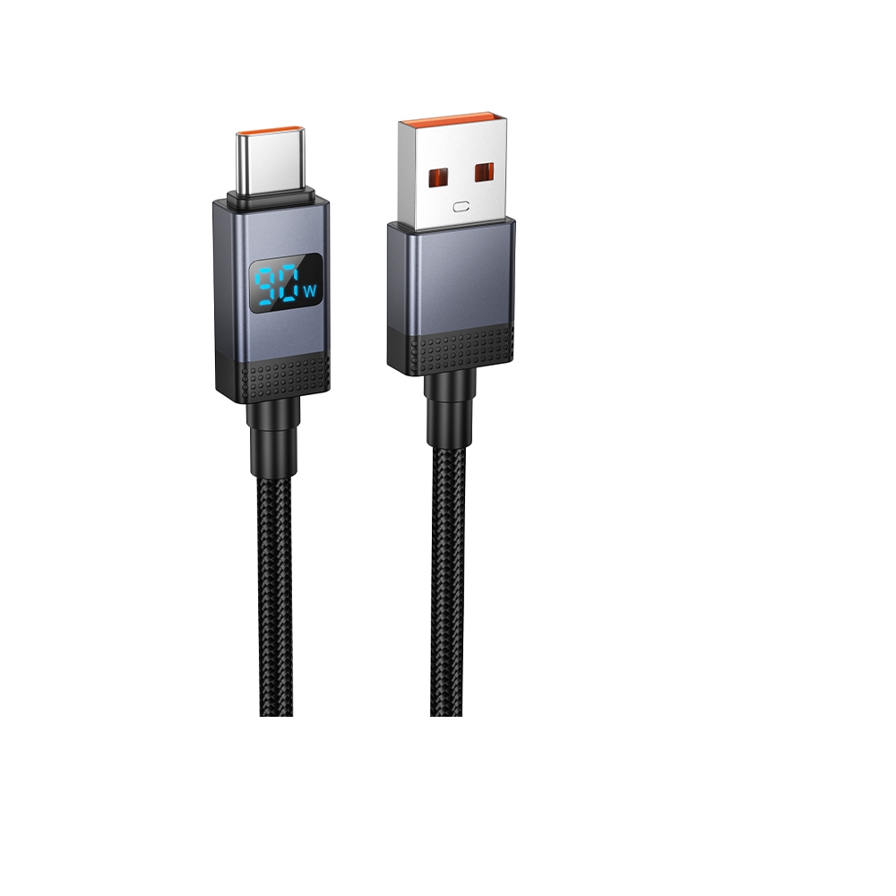 Кабель Hoco X118 USB to Type-C с дисплеем black