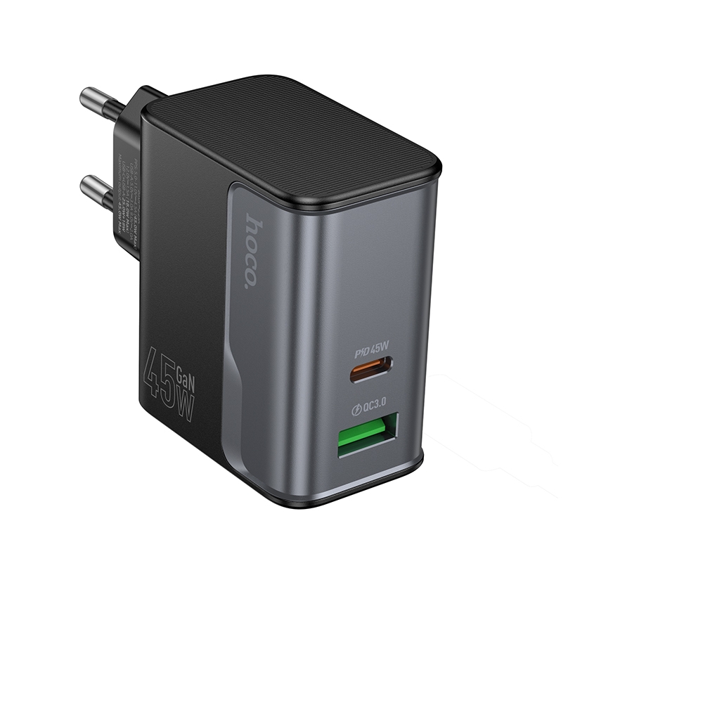 Сетевое зарядное устройство Hoco CS74A USB/ Type-C PD 45W QC midnight black