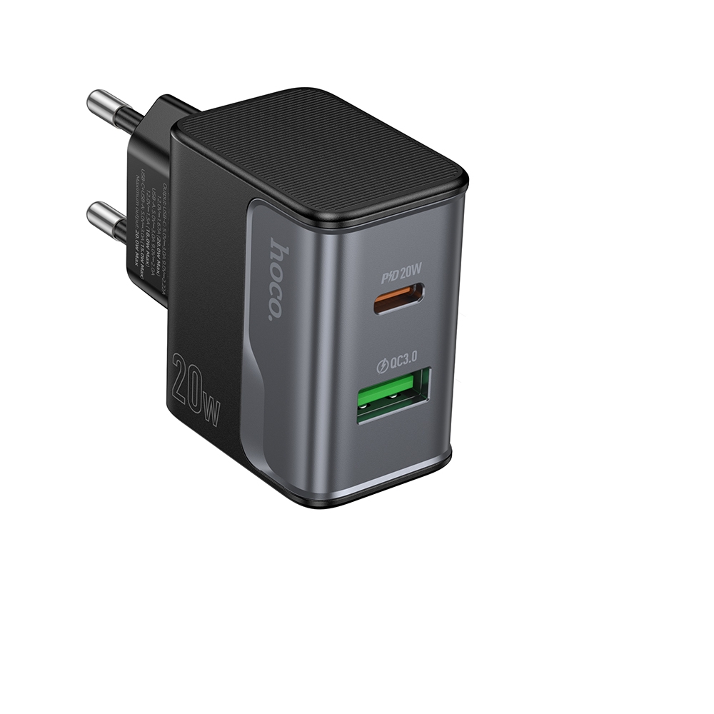 Сетевое зарядное устройство Hoco CS71A USB/ Type-C PD QC midnight black