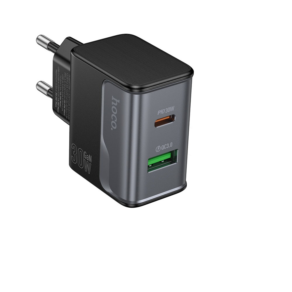 Сетевое зарядное устройство Hoco CS73A USB/ Type-C PD 30W QC midnight black