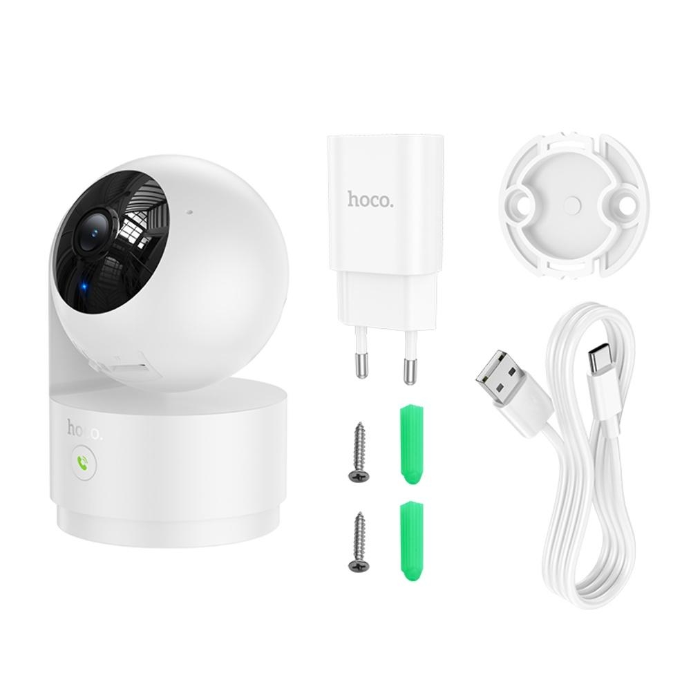 IP-камера видеонаблюдения Hoco D8 PTZ HD white