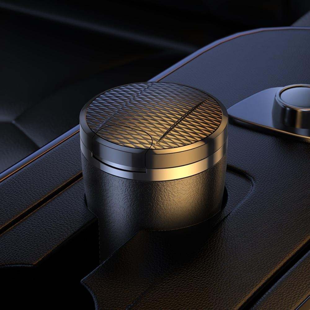 Автомобильная пепельница Hoco ZP9 с подсветкой black