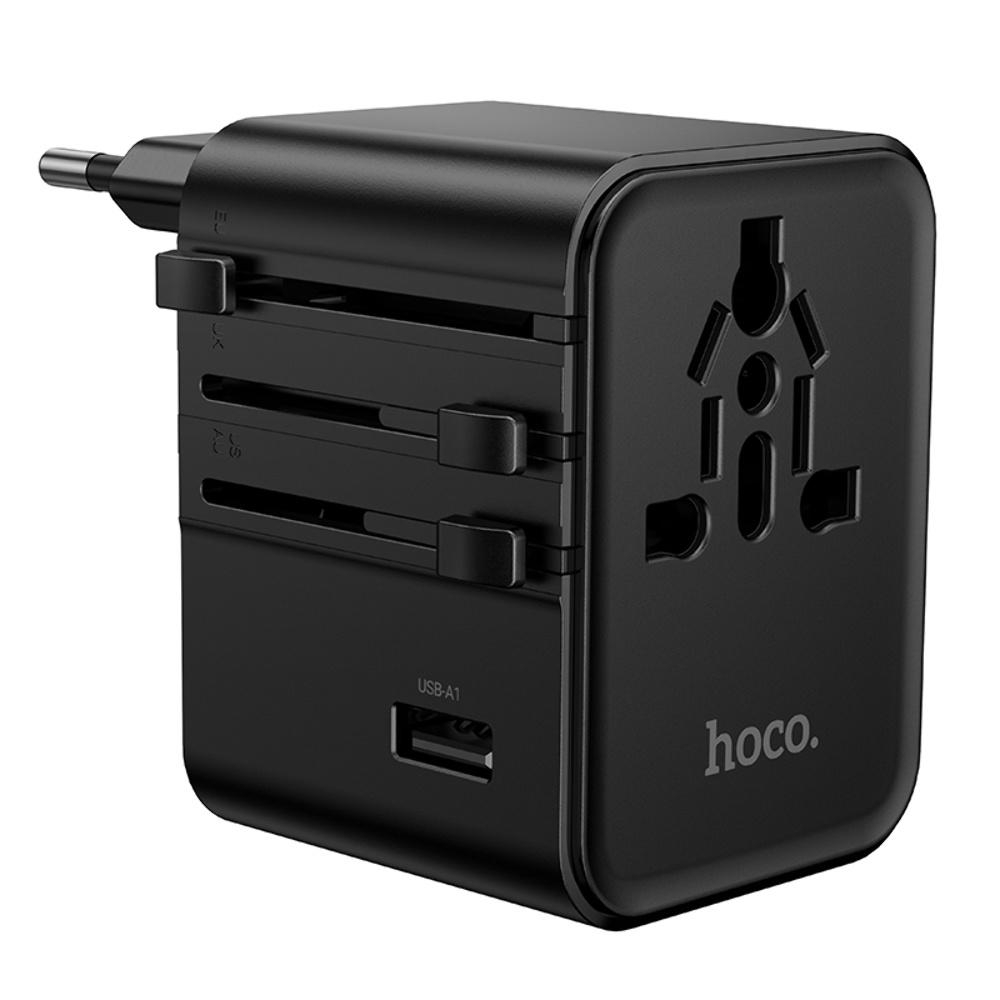 Сетевое зарядное устройство Hoco AC30 2 USB/ 2 Type-C CN to EU black