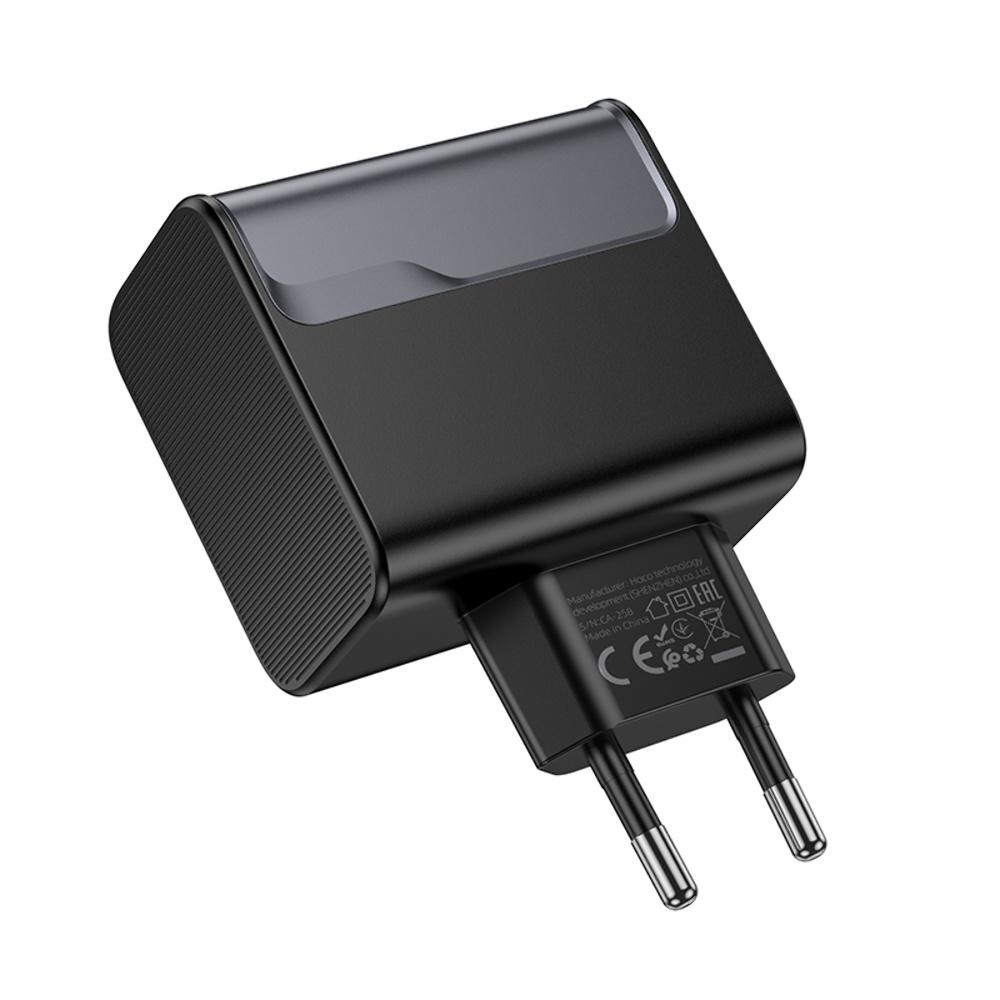 Сетевое зарядное устройство Hoco CS75A USB/ 2 Type-C PD 70W midnight black