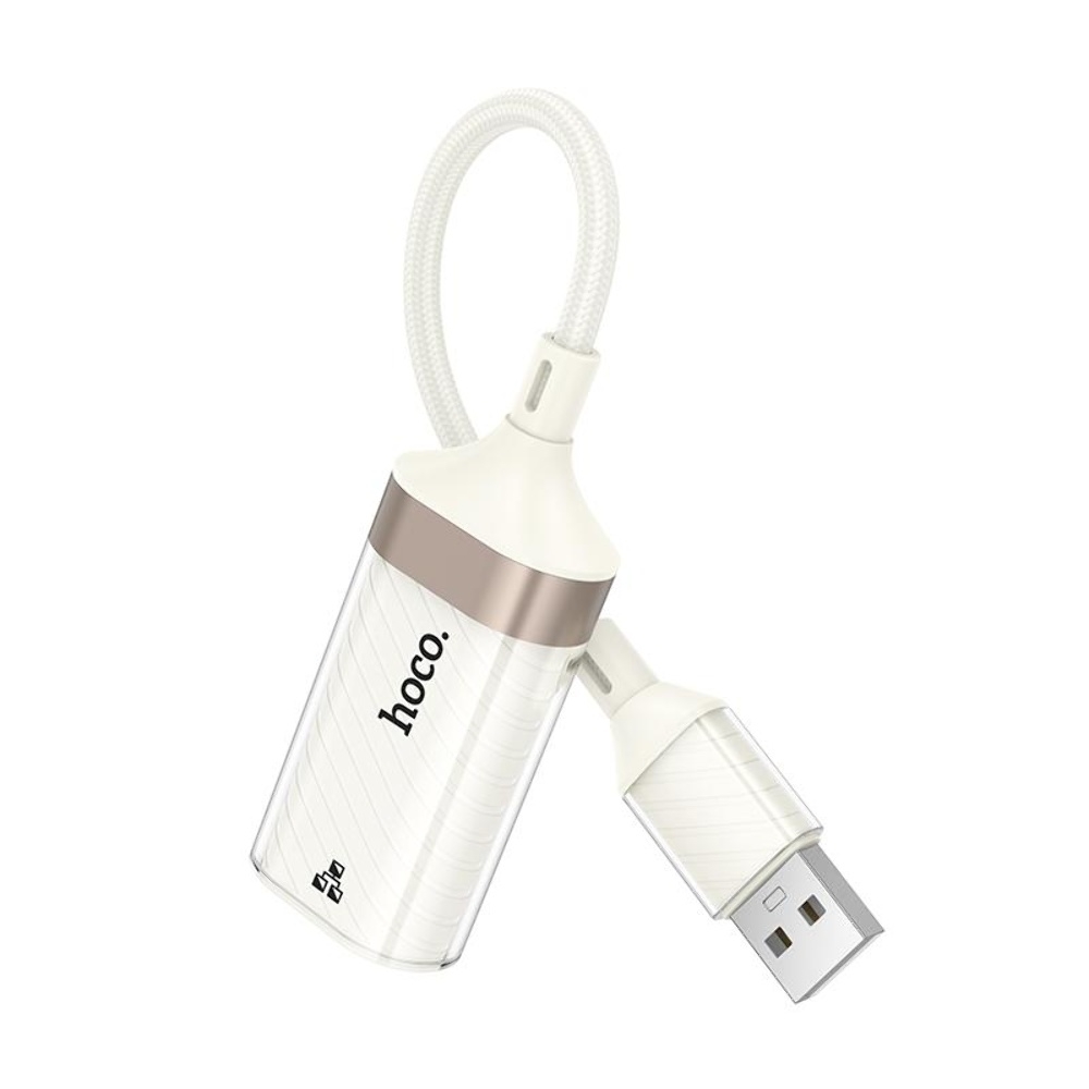 Адаптер переходник Hoco UA41 USB to RJ-45 100 mbps apricot