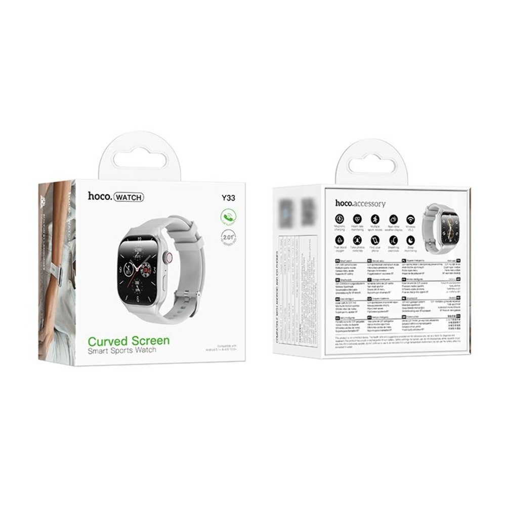 Смарт часы Hoco Y33 с функцией звонка silver