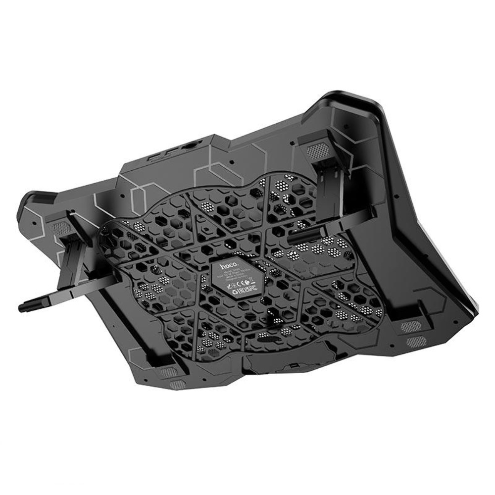 Подставка для ноутбука Hoco DH26 с вентиляторами и LED подсветкой black
