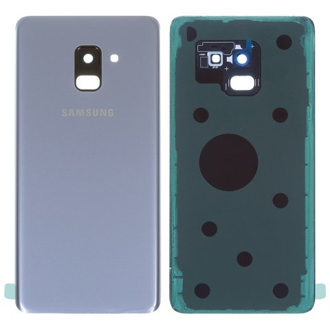 Задня кришка Samsung SM-A730 Galaxy A8 Plus (2018), фіолетова, сіра, із склом камери, Original (PRC) | корпус, задняя панель аккумулятора, АКБ, батареи