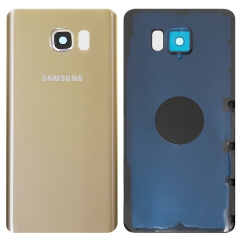 Задня кришка Samsung SM-N9200 Galaxy Note 5, золотиста, із склом камери, Original (PRC) | корпус, задняя панель аккумулятора, АКБ, батареи
