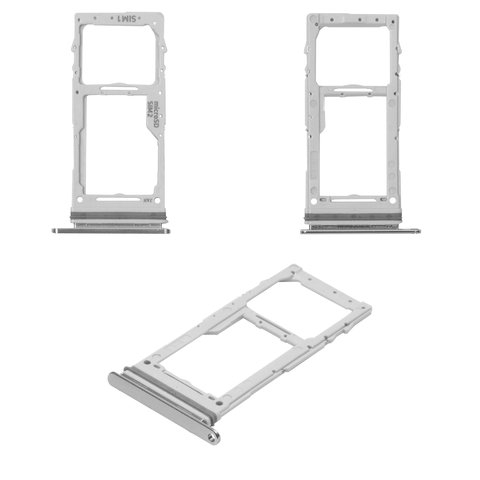 Тримач (лоток) SIM-карты Samsung SM-N770 Galaxy Note 10 Lite, серебристый, Original (PRC) | держатель СИМ-карты