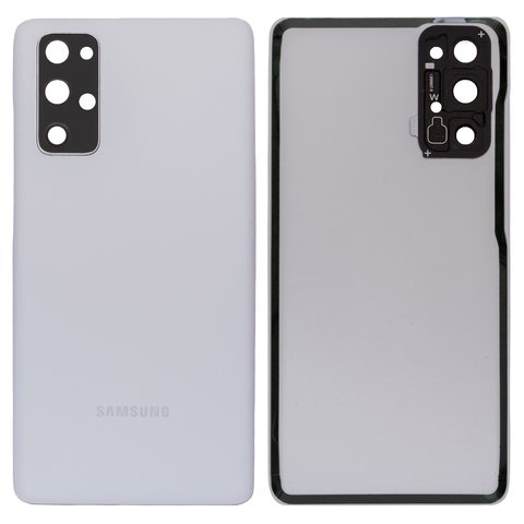 Задня кришка Samsung SM-G780 Galaxy S20 FE, SM-G781 Galaxy S20 FE 5G, біла, Cloud White, із склом камери, Original (PRC) | корпус, задняя панель аккумулятора, АКБ, батареи