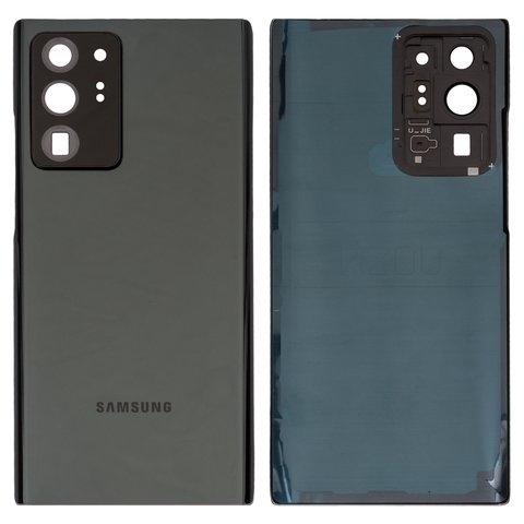 Задня кришка Samsung SM-N985 Galaxy Note 20 Ultra, чорна, із склом камери, Original (PRC) | корпус, задняя панель аккумулятора, АКБ, батареи