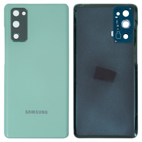 Задня кришка Samsung SM-G780 Galaxy S20 FE, SM-G781 Galaxy S20 FE 5G, зелена, Cloud Mint, із склом камери, Original (PRC) | корпус, задняя панель аккумулятора, АКБ, батареи