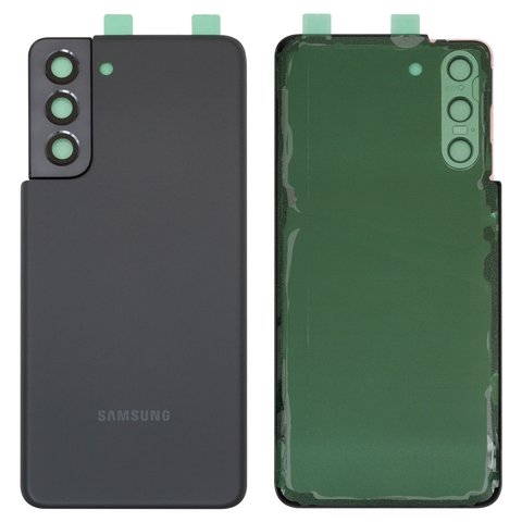 Задня кришка Samsung SM-G991 Galaxy S21 5G, сіра, Phantom Gray, із склом камери, Original (PRC) | корпус, задняя панель аккумулятора, АКБ, батареи