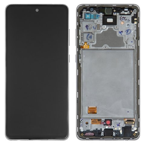 Дисплей Samsung SM-A725 Galaxy A72, SM-A726 Galaxy A72 5G, білий, с рамкой, Original, сервисная упаковка, original glass, #GH82-25624D/GH82-25463D/GH82-25460D/GH82-25849D